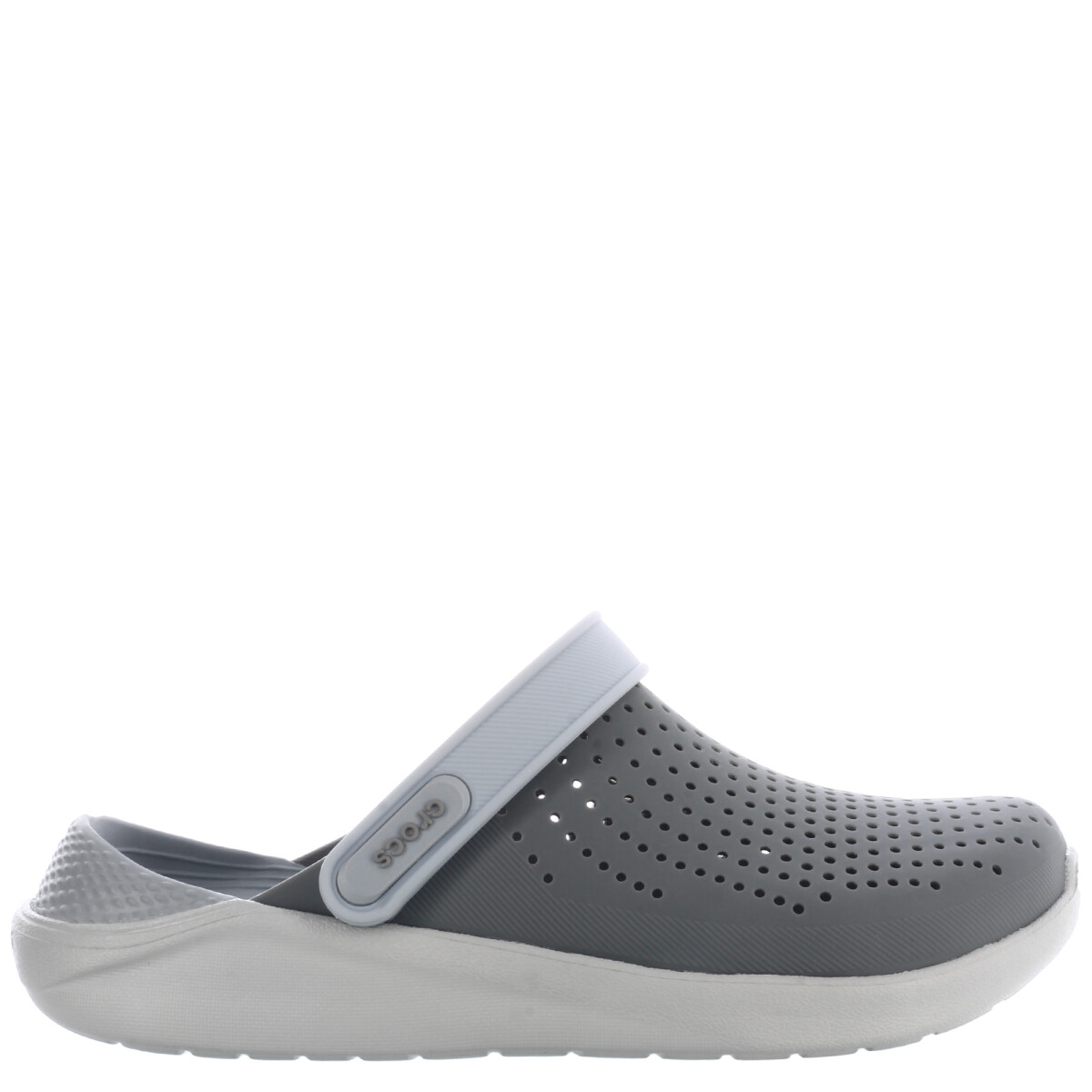 Zueco de Hombre Crocs Lite Ride Crocs - Gris Humo - Gris - Blanco 