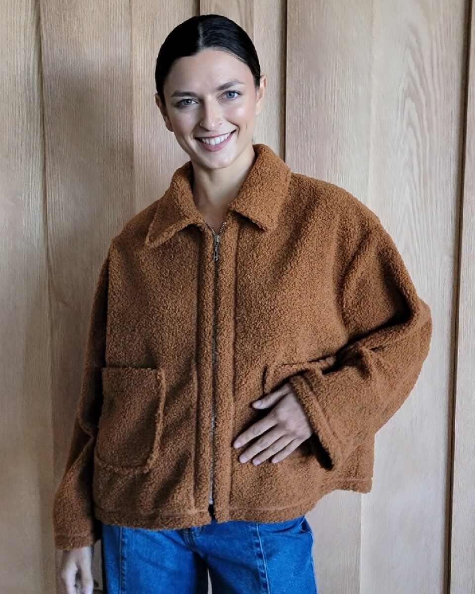 Chaqueta Manhattan - Corderito camel 