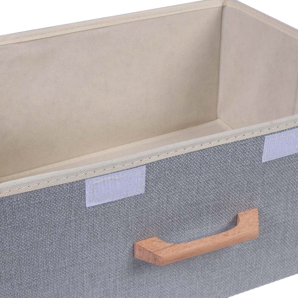 CAJA ORG C/TAPA SMALL TELA GRIS