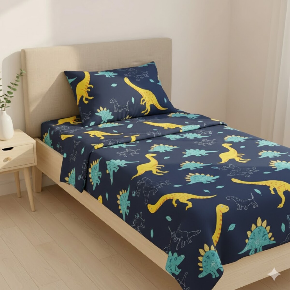 Juego de Sábanas 1 Plazas SAB-MICRO RVELOCIRAPTOR (3 Piezas) – 160×245 + 1 Funda 50×70 | Suavidad, Diseño y Confort 