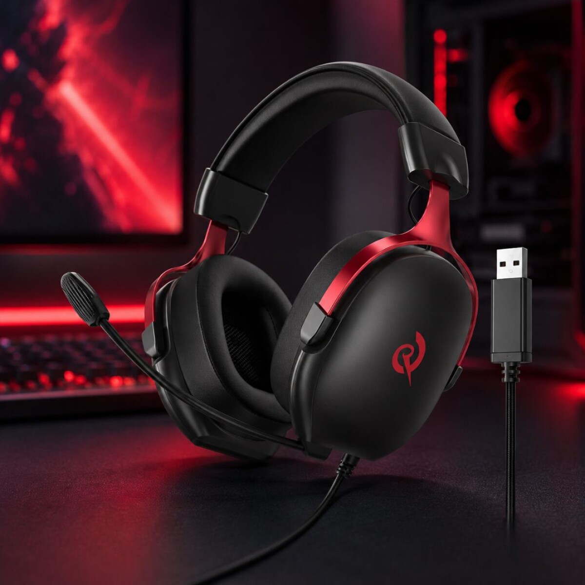 AURICULAR GAMING QCY VN200 PRO USB NEGRO 