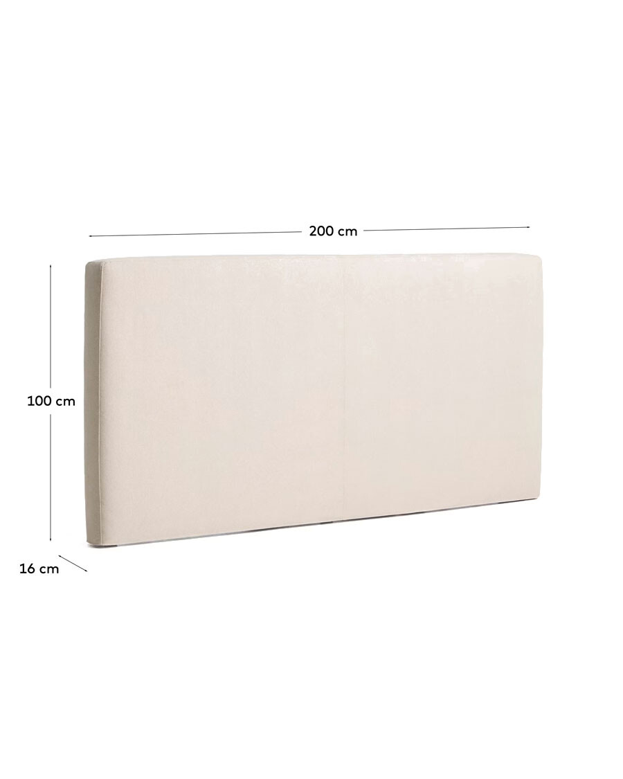 Cabecero desenfundable Blok crudo para cama de hasta 180 cm Cabecero desenfundable Blok crudo para cama de hasta 180 cm