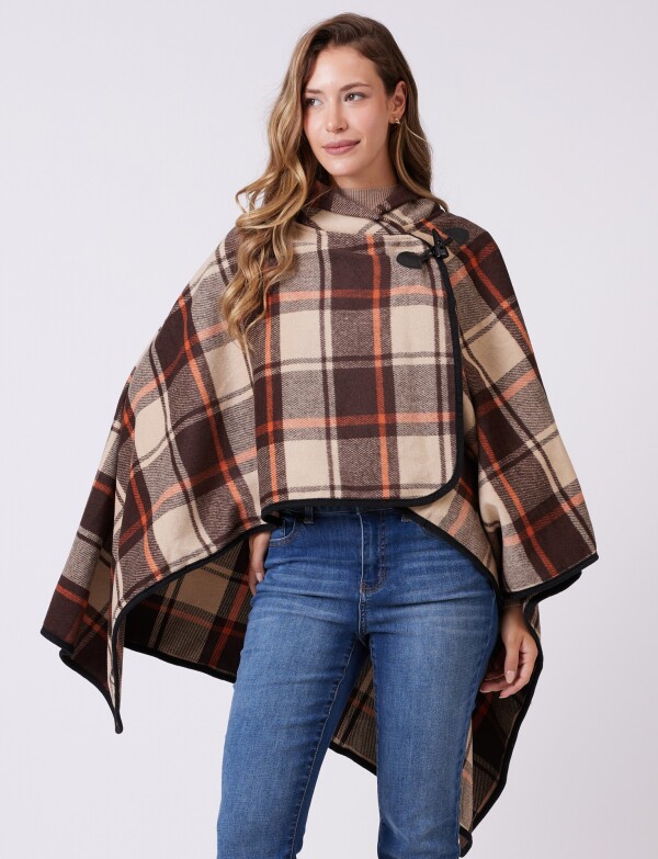 Capa Cuadros MULTI/MARRON