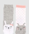 Pack x2 medias bebè con diseño con abs Estampado 2