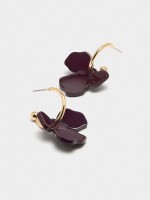 Aros Con Flor burdeos