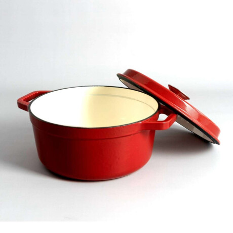 Cacerola Esmaltada 24CM Haoke Volf Roja