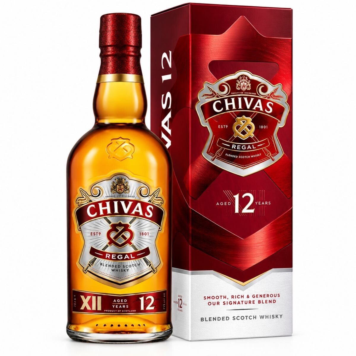 WHISKY CHIVAS REGAL 12 AÑOS 1 LT 