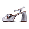 Sandalia Vizzano Mujer Taco 9.5cm Plataforma 2.5cm Plata
