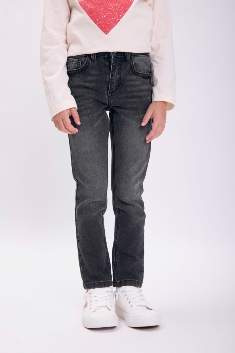 Pantalón jean skinny Gris Oscuro