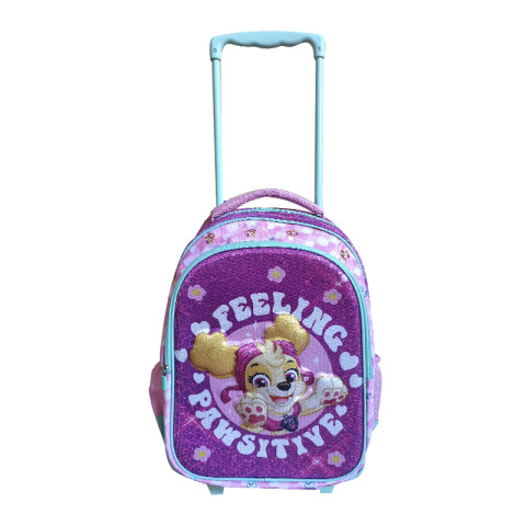 Mochila Infantil 3D con Carro Paw Patrol Tafeta Grande 40 x 30 cm PURPURA