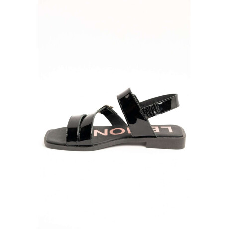 Sandalias De Doble Hebilla Negro