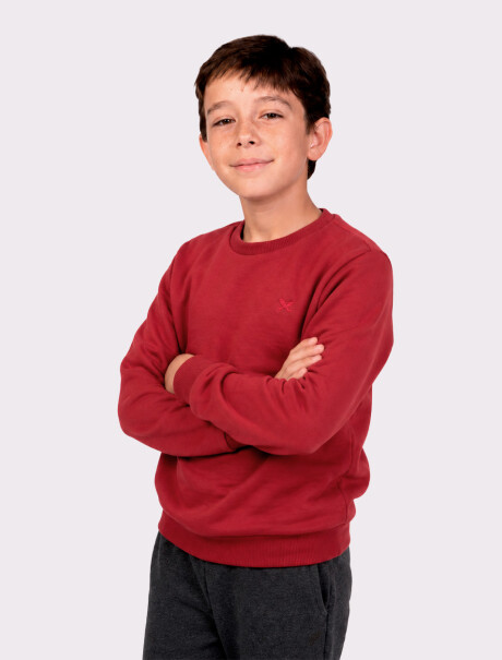BUZO BÁSICO UNISSEX INFANTIL ROJO