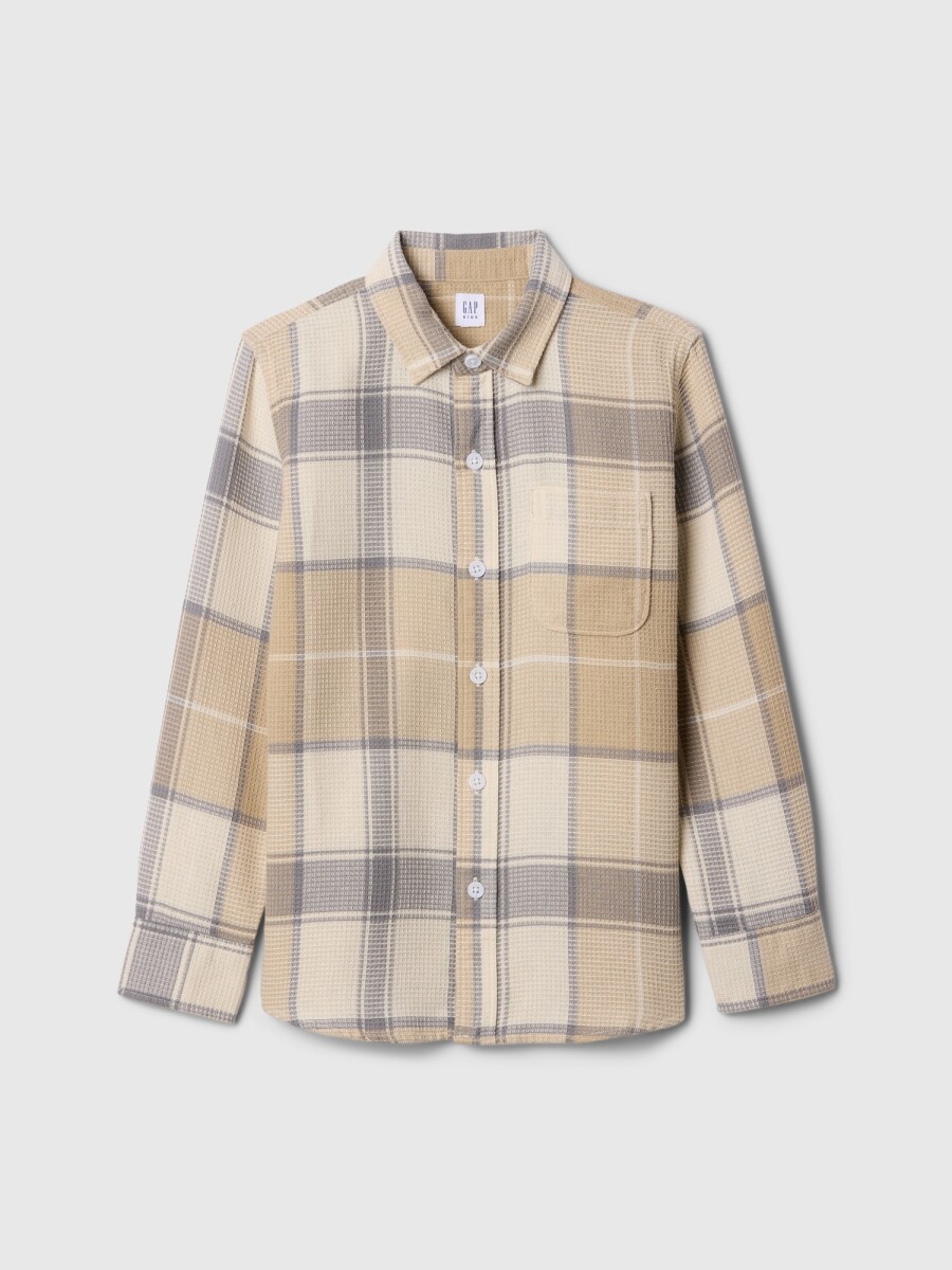 Camisa Waffle Niño - Chino 