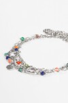 Set de tres pulseras dijes plateado