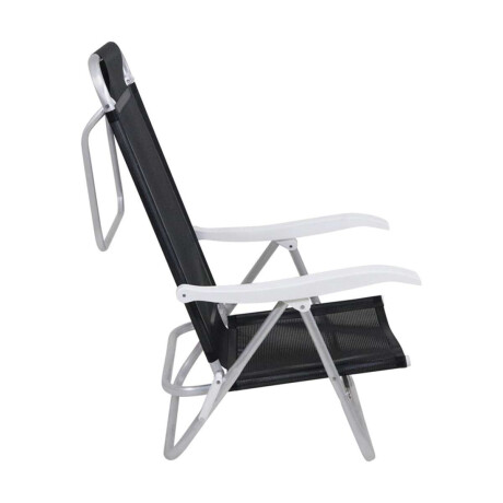 Silla Plegable de Aluminio 6 Posición Negro
