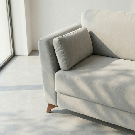 Sofá Capri - Tela Microfibra - 3 cuerpos Kruger 06-155 (Ceniza)