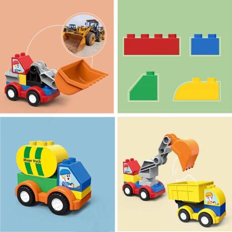 SET DE Construcción Robot Transformer Excavadora Grúa 52P 001