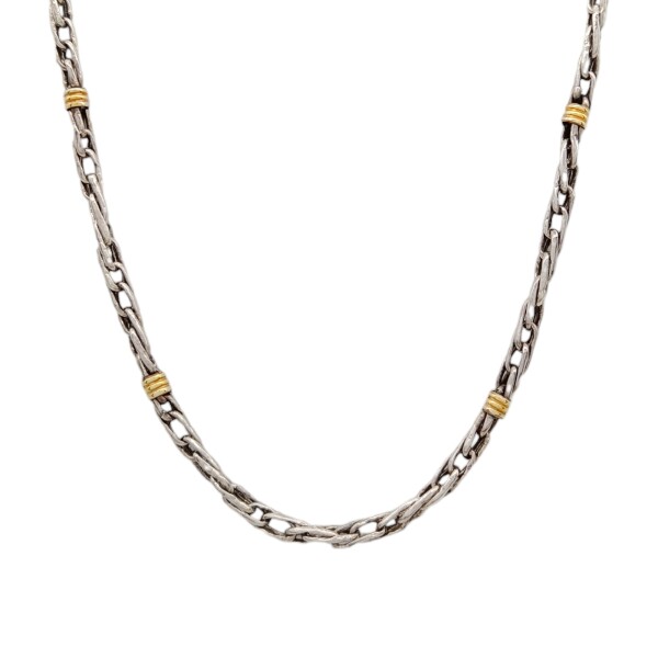 Cadena Singapur rolo-Plata y Oro-Sin piedra-CD5024 sinpiedra