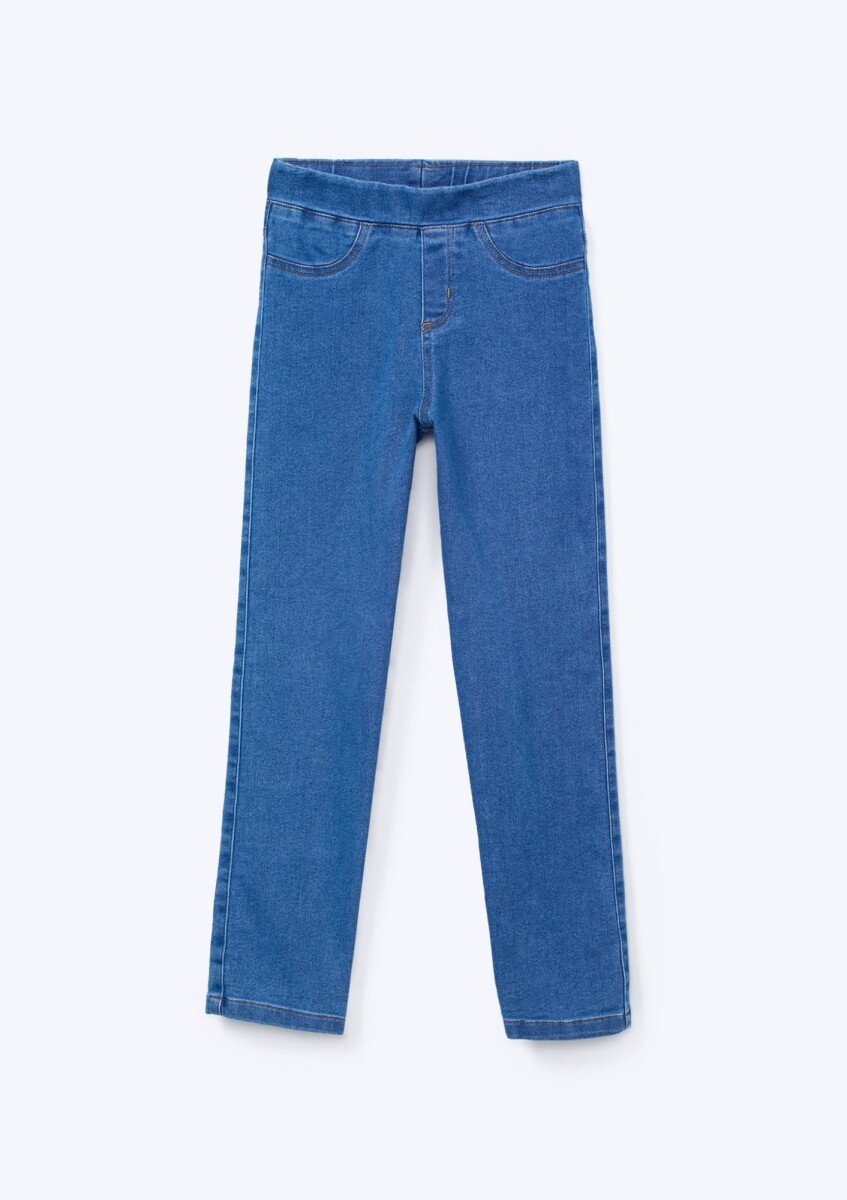 CALZA DE JEANS SKINNY - AZUL 