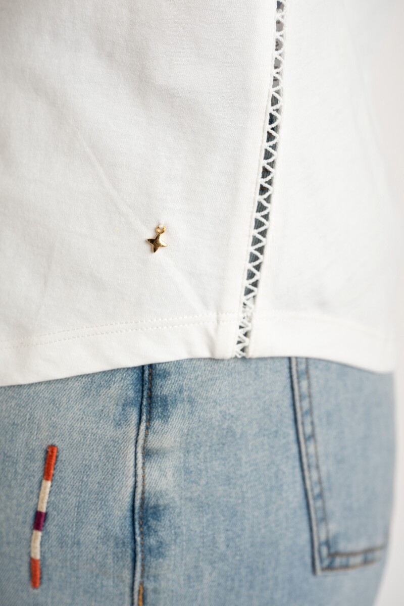 Musculosa Algodón Peinado Nacar