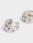 Aros Argollas Limited Edition Aro Argolla De Estrellas - Plateado