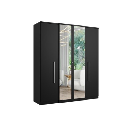 ROPERO 4P SPLENDORE NEGRO PLUS GLASS THB ROPERO 4P SPLENDORE NEGRO PLUS GLASS THB