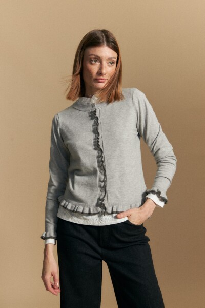 CARDIGAN ROSELA Gris Melange