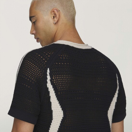Remera Adidas CLOT Knit Jersey by Edison Chen Negro