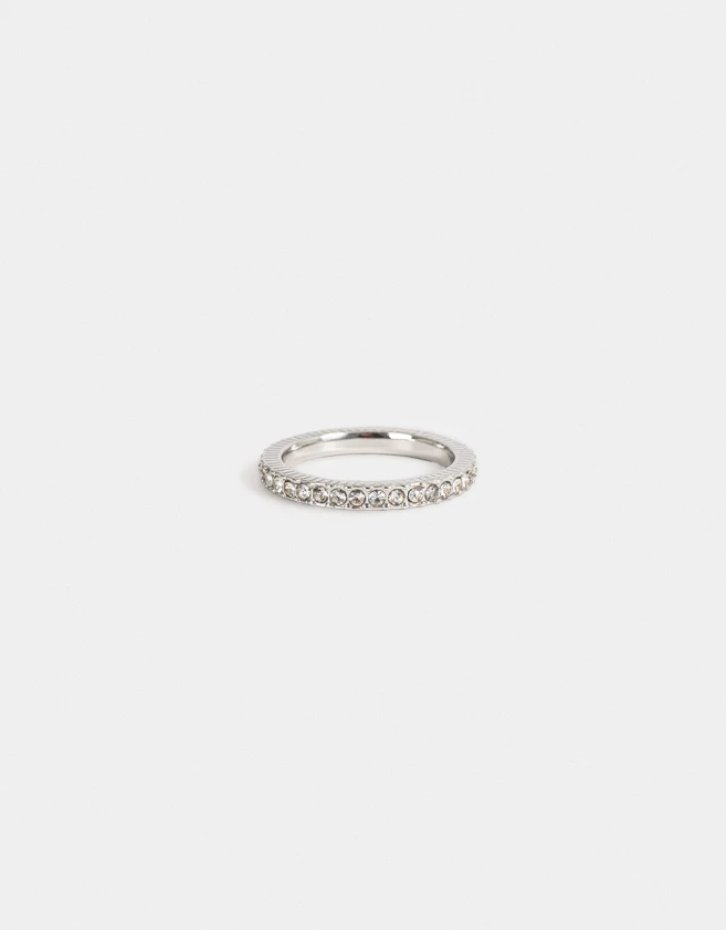 Anillos Chicos Con strass Anillo Con Strass - Plateado