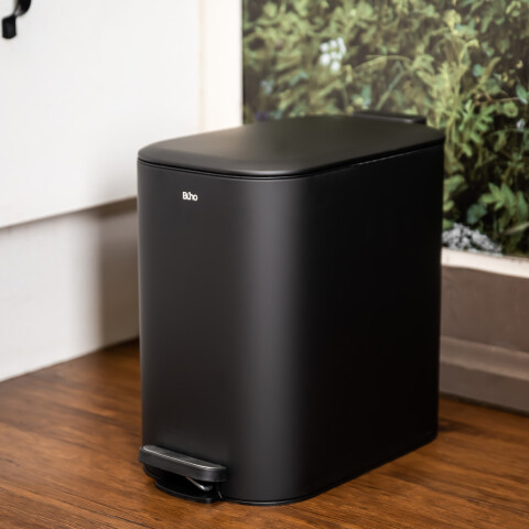 Tacho cesto de basura acero inoxidable 20L Rectangular con tapa a pedal Tacho cesto de basura acero inoxidable 20L Rectangular con tapa a pedal