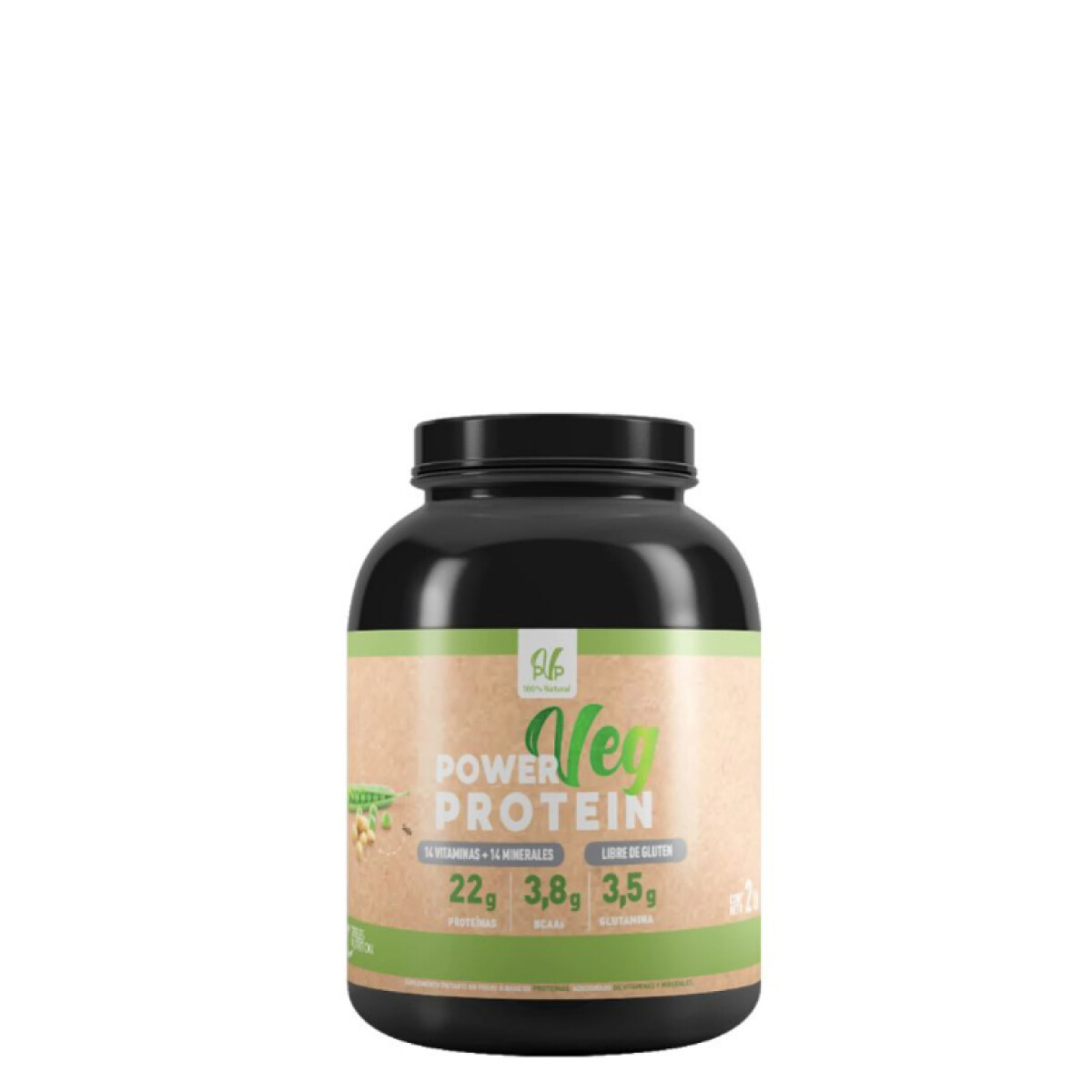 Suplemento Cibeles Nutrition Power Vegan Protein - Beige Natural 