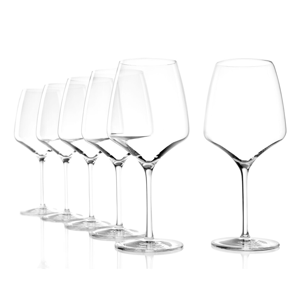 SET 6 COPAS CRISTAL TRANSPARENTE BURGUNDY 695 ML