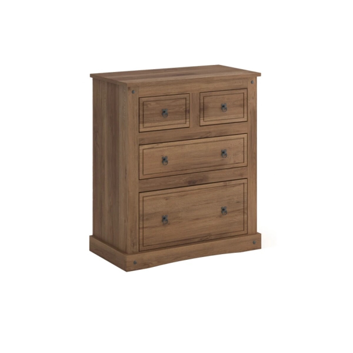 Comoda Rustica 4 Cajones Nogal Imp 