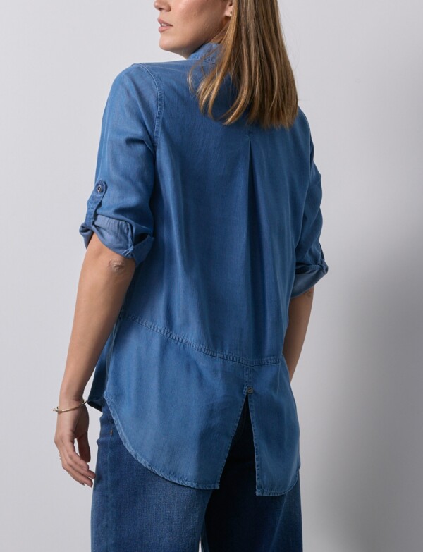 Camisa Tencel JEAN OSCURO
