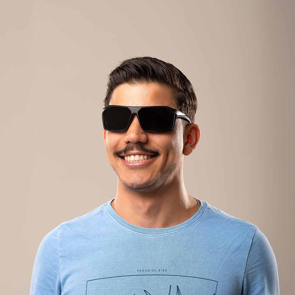 Lentes De Sol Polarizado New Sport Negro/Negro