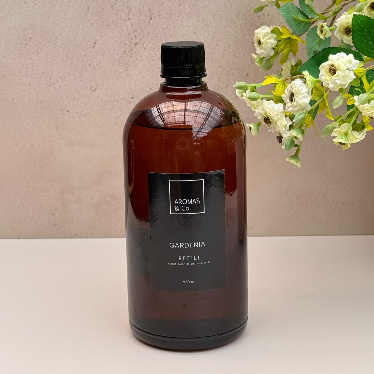 Refil Aromatizador Ambientes 980ML | Aromas & Co. - Gardenia 