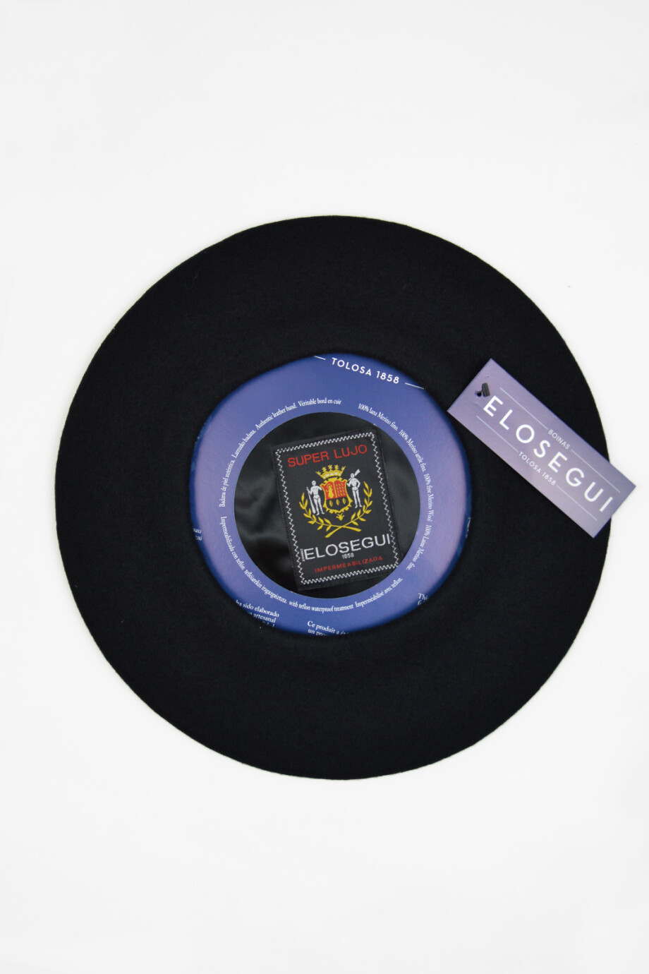 Boina Elosegui Super Lujo Negro