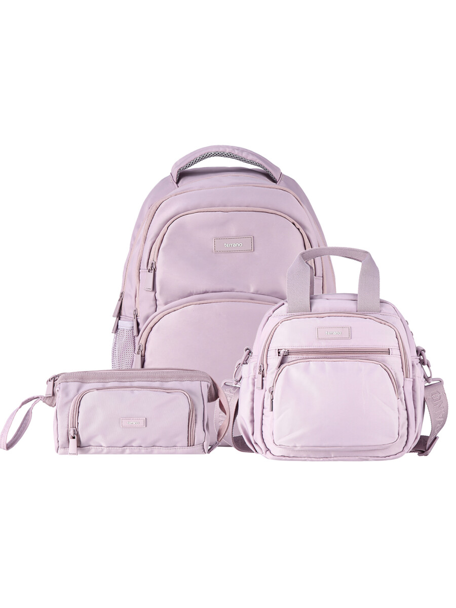 Mochila, Lunchera y Cartuchera Quid AirFlow - Lila 