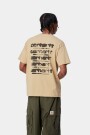 S/S Ink Bleed T-Shirt Beige