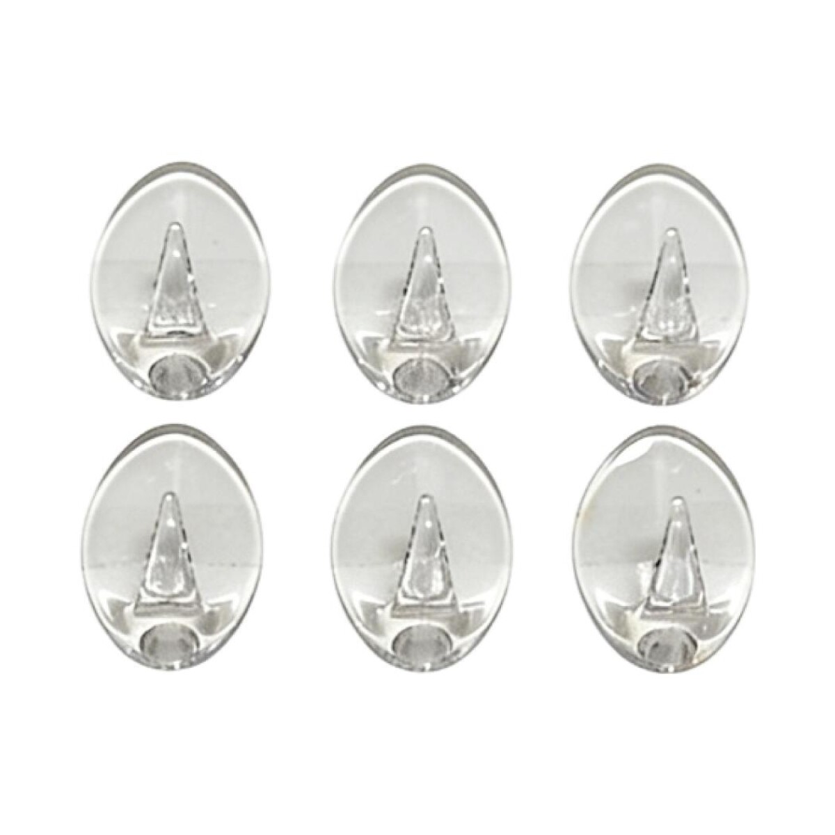 Percha autoadhesiva 6pcs - transparente 