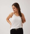 Musculosa con puntilla Blanco