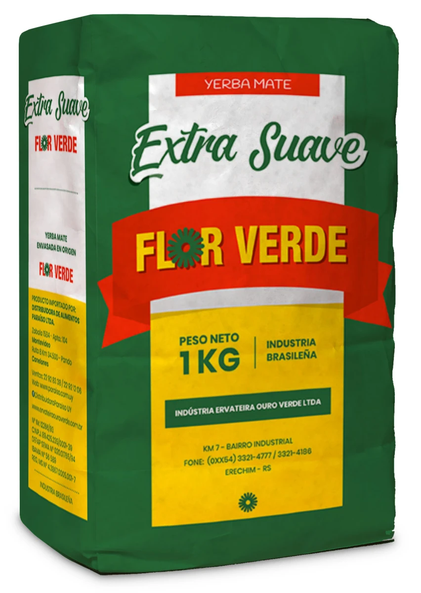YERBA MATE FLOR VERDE EXTRA SUAVE 1KG 