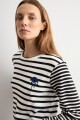 Remera rayada negro