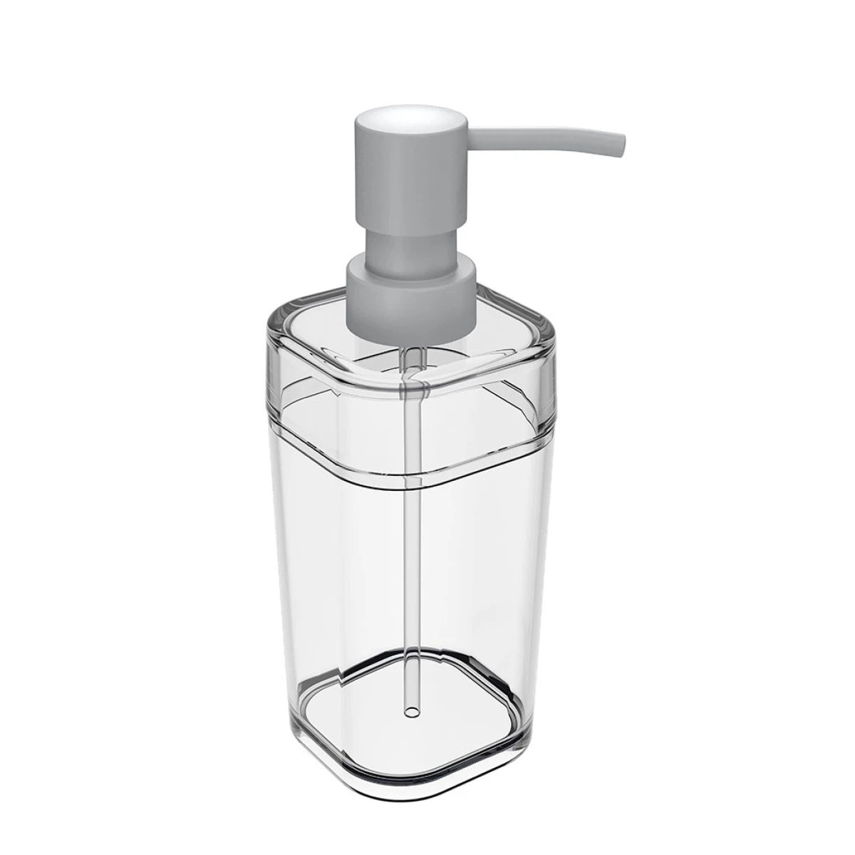 DISPENSADOR JABON 290ML PLASTICO SPLASH CRISTAL 