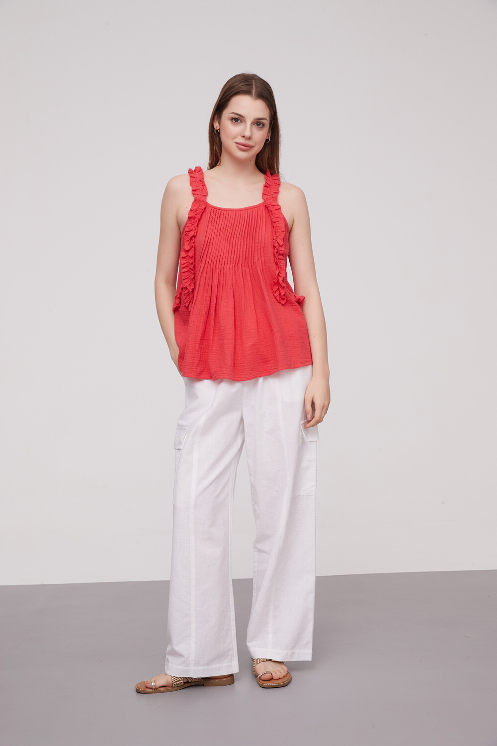 Musculosa Natasha Rojo Coral