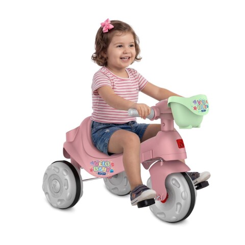 Triciclo Bandeirante Joy de Paseo y Pedal Rosa