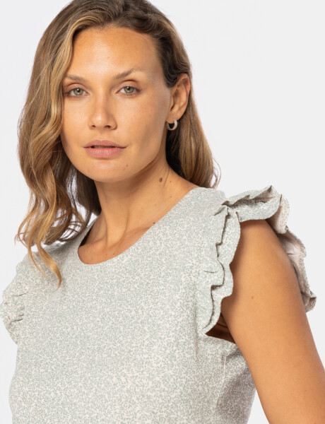 REMERA ESTAMPADA Beige