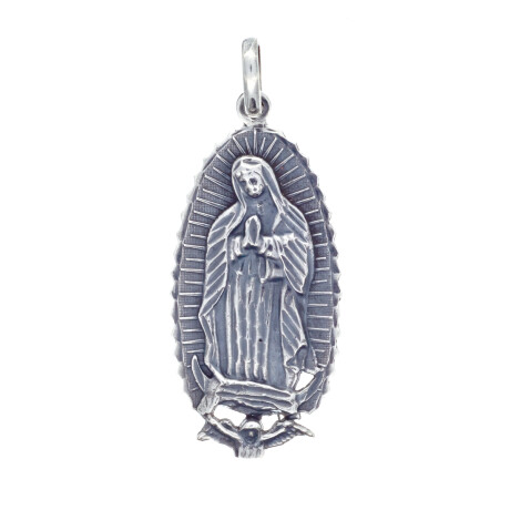 Medalla religiosa de plata 925, GUADALUPE. Medalla religiosa de plata 925, GUADALUPE.