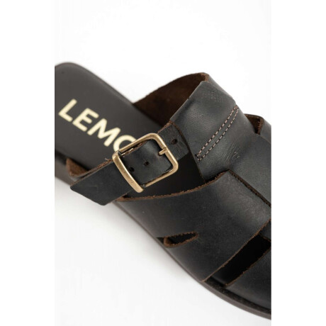 Zueco Cangrejera Cuero Chocolate