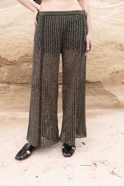 PANTALÓN WIDE HOLE Negro
